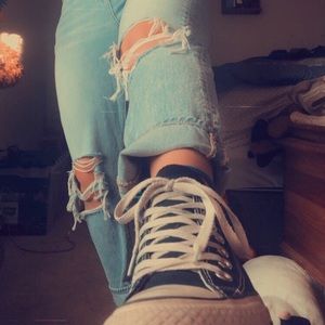 Tryons for AE mom jeans